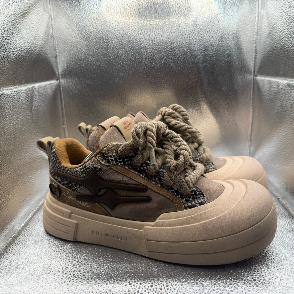 Size 10 KillWinner Smile Life Brown Skateboard Chunky Sneaker Shoes KWDX23090844